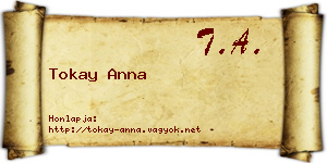 Tokay Anna névjegykártya
